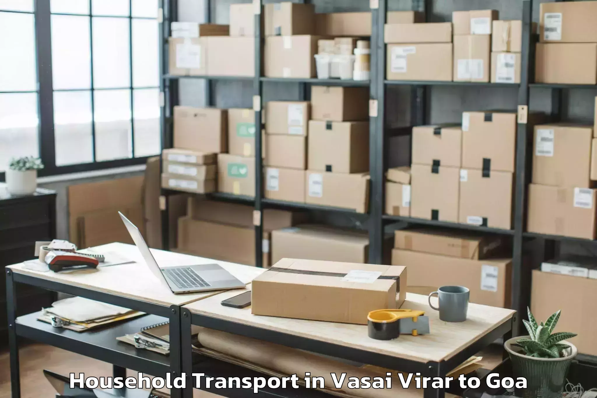 Top Vasai Virar to Morjim Household Transport Available